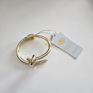 NWT Eye Candy Los Angeles Knot And Point Cuffed Bangle